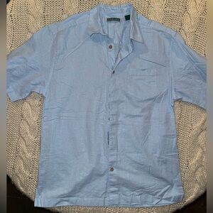 Cubavera Light Blue Casual Button Down Shirt